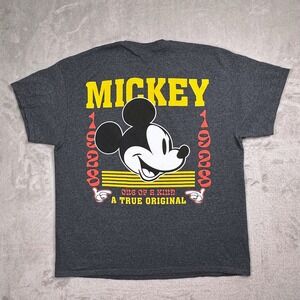 Disney Mickey Mouse "A True‎ Original" Graphic T-Shirt Charcoal Gray XL